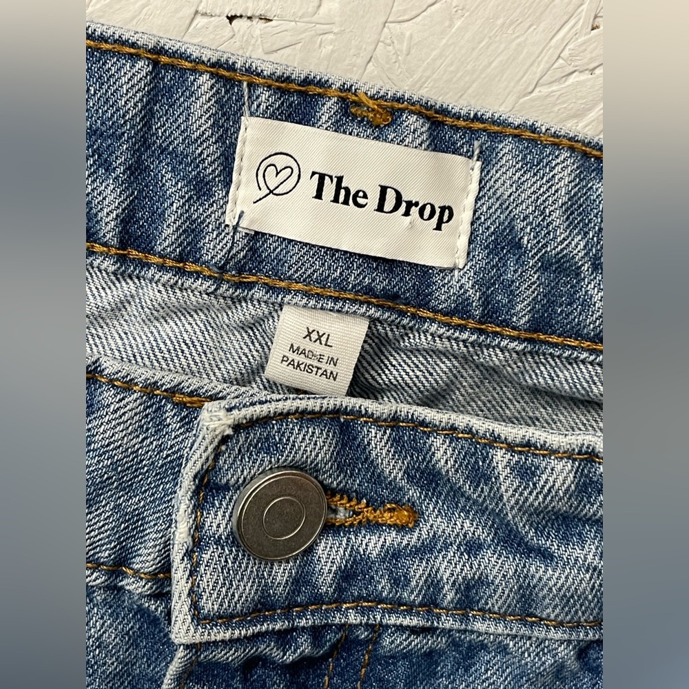 The Drop Dixon Long Denim Maxi Skirt, Size XXL